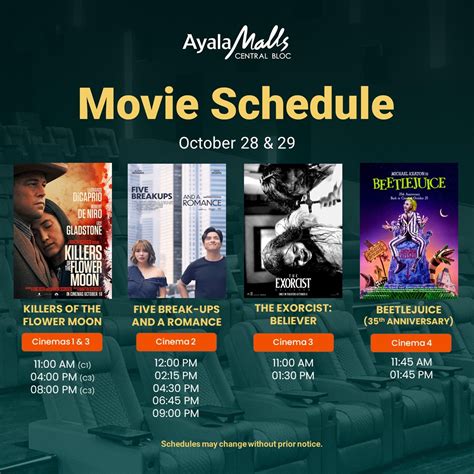 ayala bloc cinema schedule|Here’s what’s showing at Ayala .